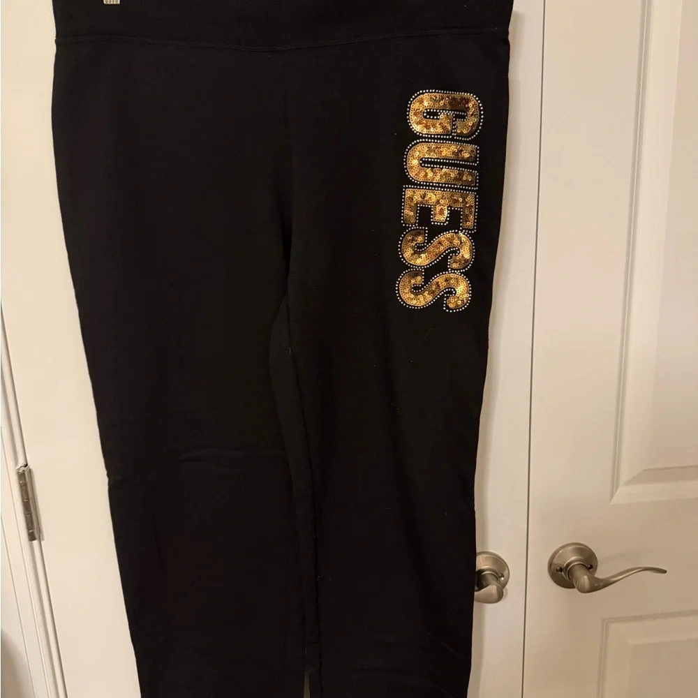 Women’s Black Guess Joggers M - Picture 2 of 10